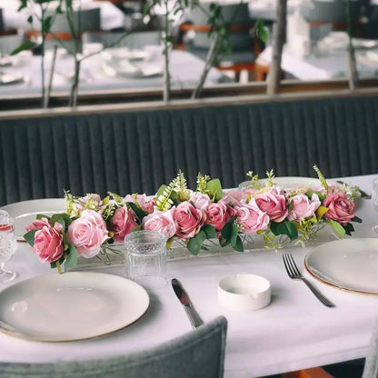 Transparent Flower Vase – Elegant Centerpiece for Dining or Events